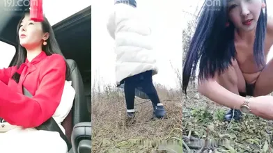 红衣少妇驾车户外野外草地和炮友啪啪脱掉衣服地上后入编号F9CEF20D