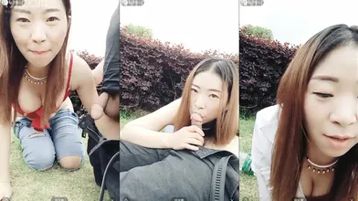 主播美女主播和男搭档大白天公园树丛后大胆露奶抠逼口交爲直播效果也是真拼编号672F52CC