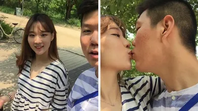 泄密流出颜不错的棒子美女和猥琐男友外出旅游开房做爱自拍