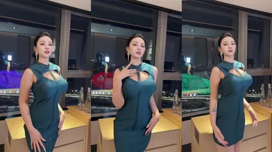 【重磅爆料】，抖音两百万粉丝网红【鹅鹅】万元定制，无数人心中的女神，超绝BBW身材极品反差婊，大尺度抖臀自慰 (36)