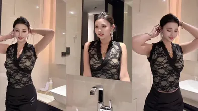 【重磅爆料】，抖音两百万粉丝网红【鹅鹅】万元定制，无数人心中的女神，超绝BBW身材极品反差婊，大尺度抖臀自慰 (23)