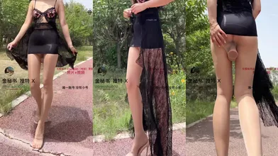 【5月新品】喷水怪，推特极品烧婊子【金秘书】最新电报福利，逆天行为艺术，多套制服夹屌露出，边走边喷(10)