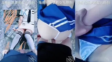 （原创）假期结束最后一天回来的路上，没忍住在山谷路边我内射了女儿