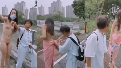 广西都市丽人裸体在公园穿高跟鞋遛弯 遇老太太好心提醒要穿衣保暖还给披上衣服