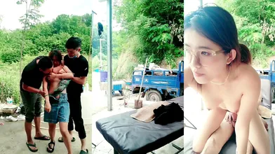 【户外调教勾搭村姑_上篇】颜值女神被强上粗暴操B超给力，娇小身材非常耐操，骑乘打桩机爆插粉穴，特写屁股一进一出