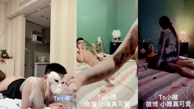 丰满魅妖 · Ts贝微微· ：黑丝大妖屌，后入揪着酒吧舞男头发就艹，异常猛烈，你肏我，我操你！